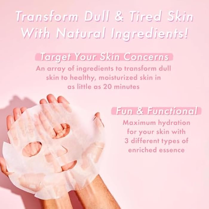 Sheet Mask, Pearl and Hyaluronic Acid, 0.67 oz - Face Mask to Improve Skin Texture - Hydrating Sheet Mask-1pc - Image 3